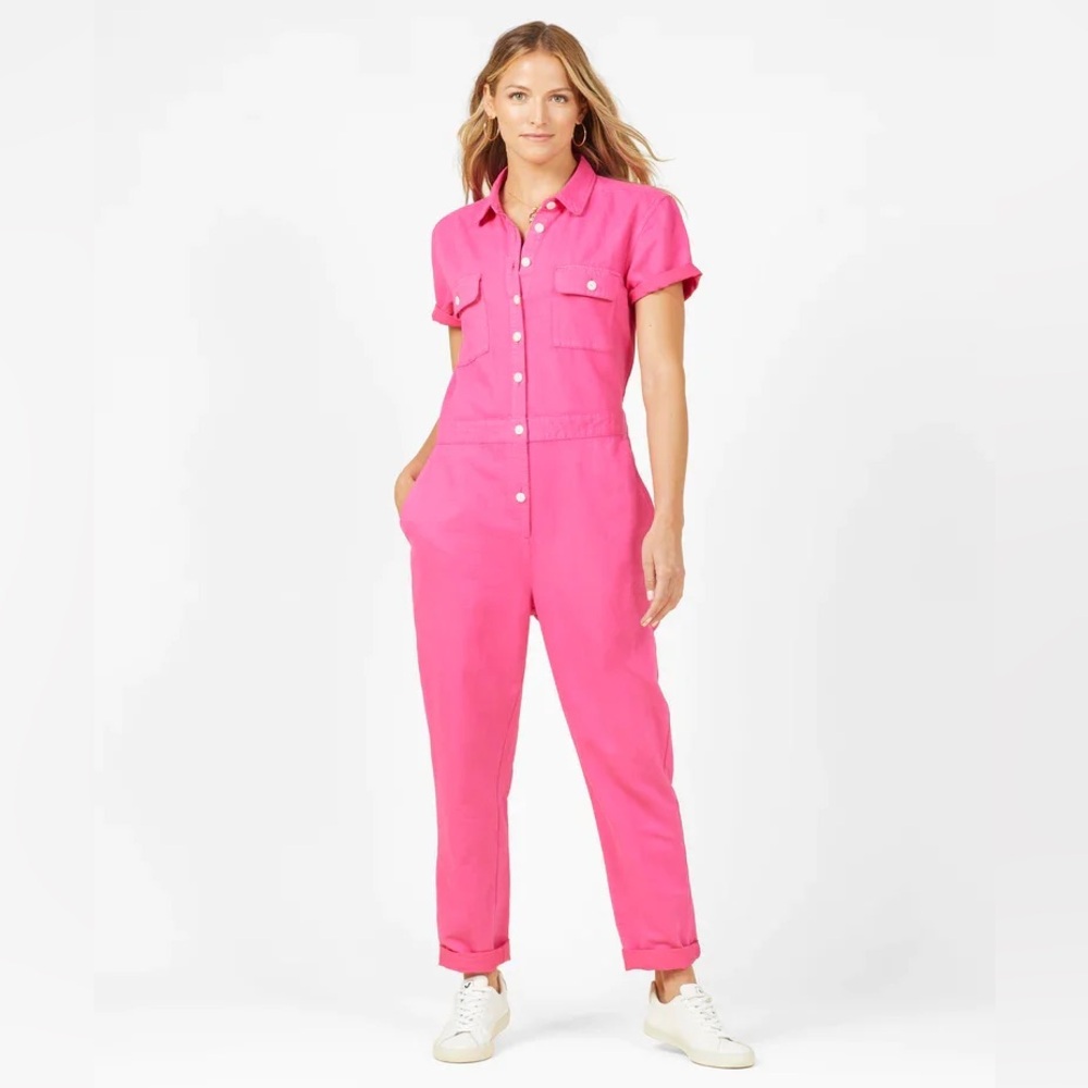 Outerknown S.E.A. Suit Short Sleeve Jumpsuit Organic Cotton Linen